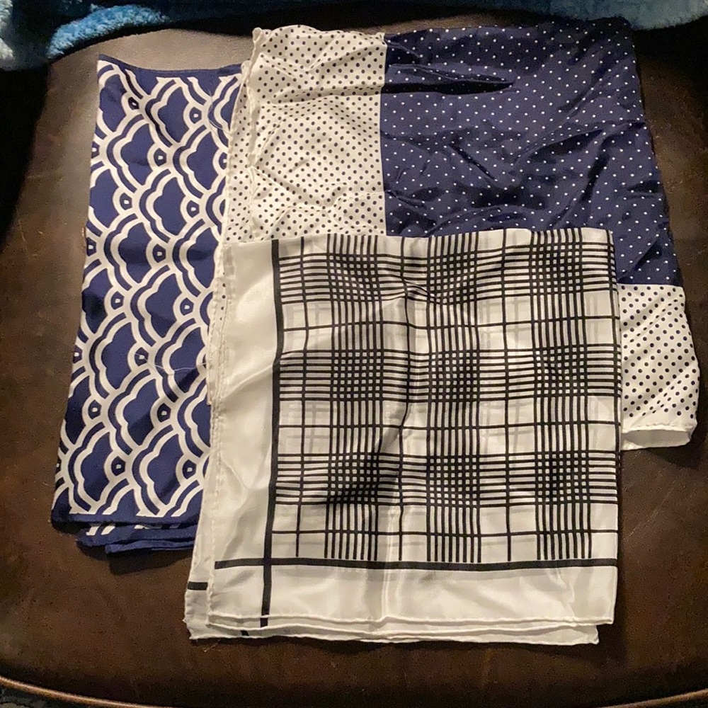 3 silk scarves